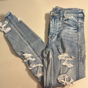 American Eagle Outfitters next level stretch Distressed Skinny Jeans